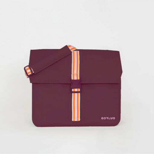 GoFluo | Robin 2.0 | Fahrrad Gepäck-Bürotasche | Burgundy